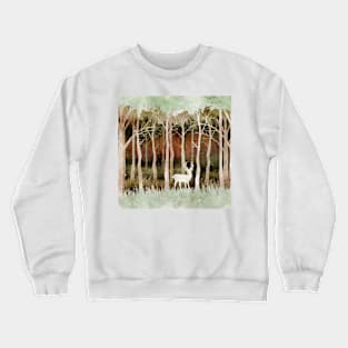 Deep in the forest // Negative Watercolour Painting Crewneck Sweatshirt